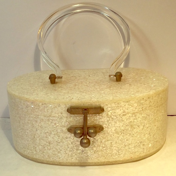 lucite box purse